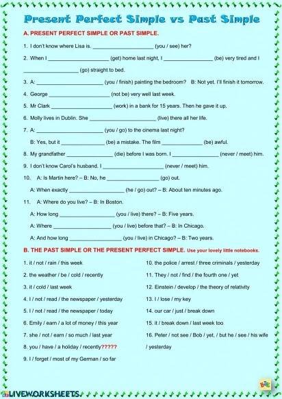 Past Simple vs Present Perfect Simple