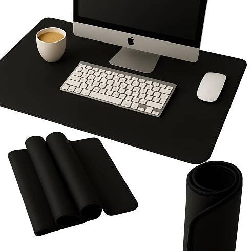 Podložka pod myš Myš pro notebook na herní stůl černá 100 cm x 50 cm