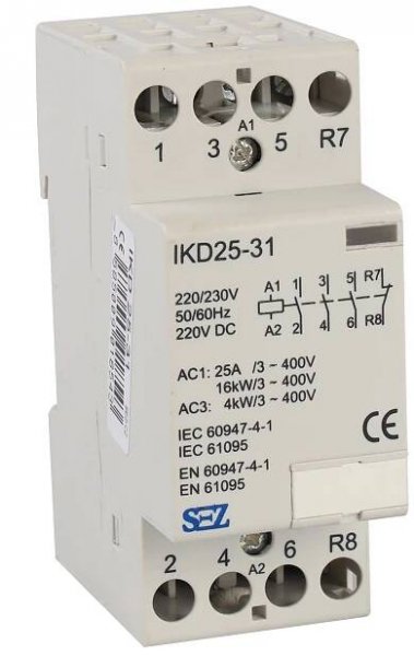 SEZ Krompachy Stykač instalační 3-1 25 A; 230 V; modulární