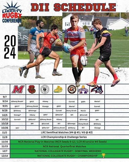 SCHEDULE — Liberty Rugby Conference