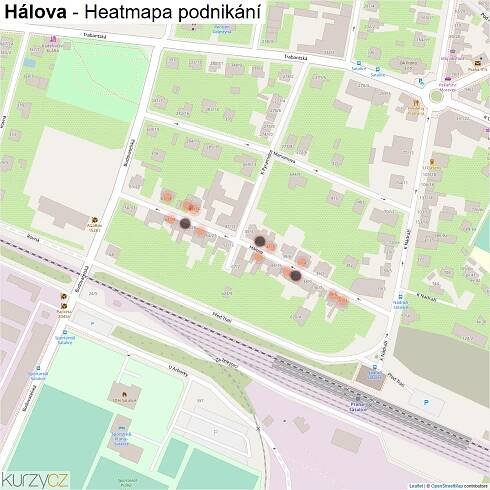 Hálova - mapy | Kurzy.cz