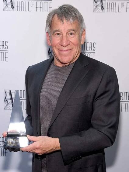Stephen Schwartz poses with an award during the 2025 Songwriters Hall Of Fame Induction Ceremony at Marriott Marquis Times Square on June 12, 2025 in New York City.