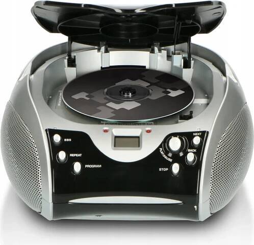 Přenosný přehrávač černý/stříbrný CD Lenco SCD-24 Rádio FM síť Baterie EAN (GTIN) 8711902040255