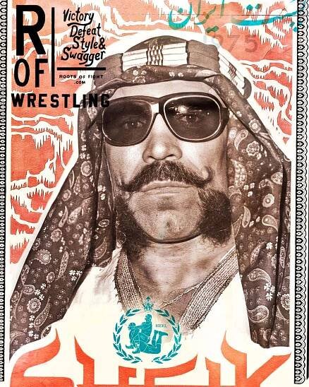 Mixed Media Art Of The Iron Sheik Wallpaper