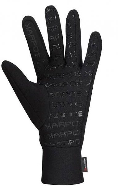 Čierne outdoorové rukavice karpos Polartec