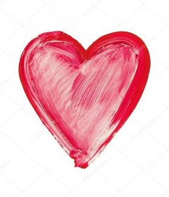 Stáhnout - Detail Malované srdce - symbol lásky — Stock obrázek