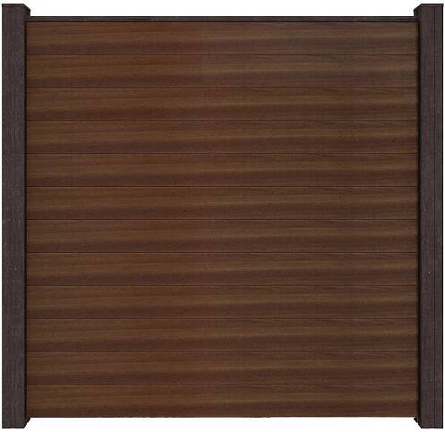 GroJaSolid Plotový panel bez sloupků čtvercový Walnut 180 x 180 cm nakoupit u OBI