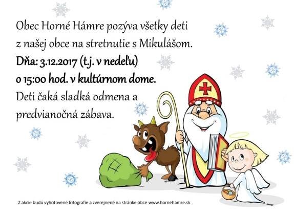 Mikuláš - obec Horné Hámre