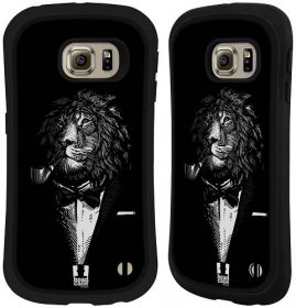 HEAD CASE odolný obal na mobil Samsung Galaxy S6 EDGE vzor Zvíře v obleku lev