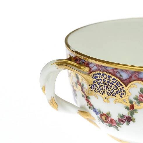 Porcelánová miska na polévku - Sèvres, rok 1763