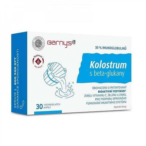 Barnys Kolostrum s beta-glukany 30 cps.