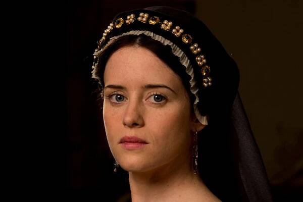 Claire Foy as Anne Boleyn in the TV show "Wolf Hall"
