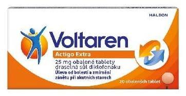 Voltaren Actigo Extra 25 mg tablety proti bolesti 20 tablet