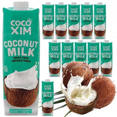 Mléko KOKOSOVÉ VEGANSKÉ kokosové mléko COCOXIM 12 x 1L