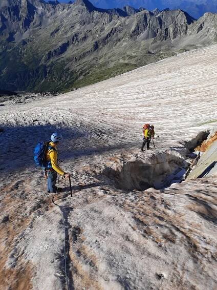 Hochalmspitze (3360m) – cesta Südpfeiler 5 - Horizontal Brno