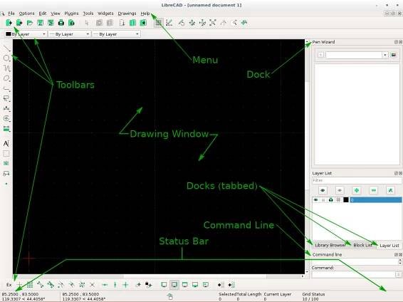 LibreCAD Application Window