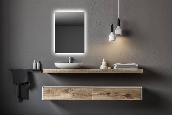 ZRCADLO AMBIENTE - 50 x 70 cm s LED podsvícením po celém obvodu