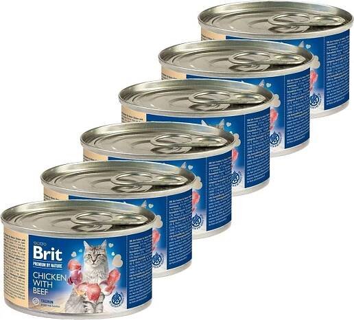 Brit Premium by Nature Cat Chicken with Beef 6 x 200 g