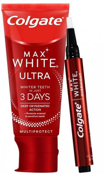 Colgate Max White bělicí zubní pasta 50 ml + bělicí pero 2,5 ml