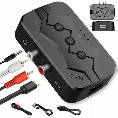 Transmitter Audio adaptér NFC Bluetooth 5.0 Vysílač přijímač USB SD TF