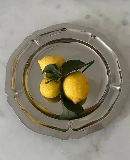 Vintage Steel Serving Dish