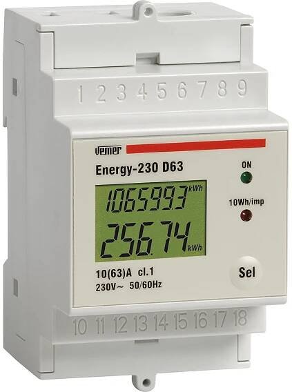 Jednofázové elektroměry 230V AC