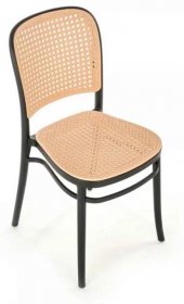 Zahradní židle VISTA — umělý ratan, přírodní / černá