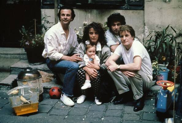 Tři muži a nemluvně - Z filmu - Roland Giraud, Michel Boujenah, André Dussollier, Philippine Leroy-Beaulieu
