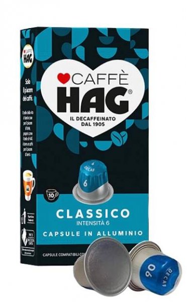 Kávové kapsle bez kofeinu Caffé Hag Classico, 10 kapslí