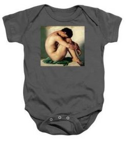 Study Of A Nude Young Man, 1836 Baby Onesie