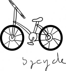 Obrys kreslení & ilustrace jízdních kol — Stock obrázek