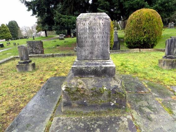 William Bell grave marker, Mount Pleasant Cemetery, Seattle