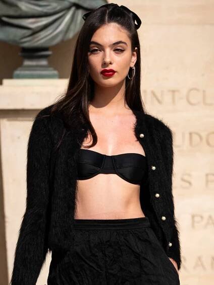 Deva Cassel outside Dior during Paris Fashion Week on September 26, 2023.