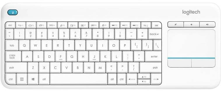 K400 Plus Wrl kbd bílá CZ/SK LOGITECH