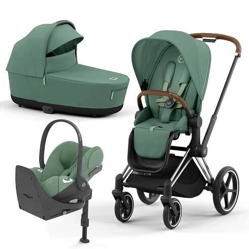 Cybex Priam 4.0 2024 sada Comfort 5v1 Chrome Brown podvozek + Potah sezení + korba Lux + Cloud T Plus + Base T - Cybex