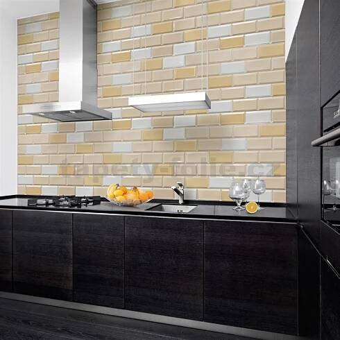 Obkladové panely 3D PVC TP10017313, cena za kus, rozměr 955 x 480 mm, obklad hnědo-bílý, GRACE
