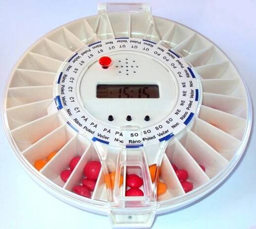 MedControl Automatický dávkovač léků s průhledným krytem