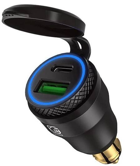 USB adaptér do zapalovače cigaret pro motocykl
