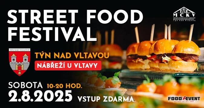 STREET FOOD FESTIVAL Týn nad Vltavou 2025 - Vstup zdarma