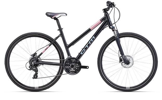CTM MAXIMA 1.0 trek 2023 (tmavě antracitová perleť / tyrkysová) krosové kolo