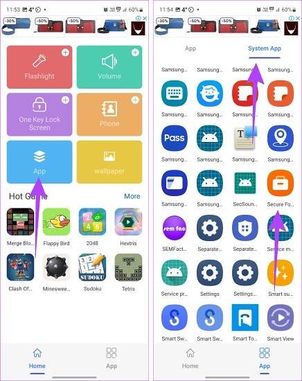 Quick Shortcut maker samsung secure folder
