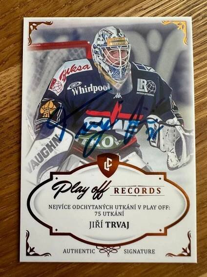 LEGENDARY CARDS ČELH Records 1994-2021 #PG-02 JIŘÍ TRVAJ 10/13 - Hokejové karty