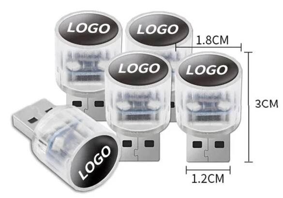 Dekorativní mini LED světlo USB pro interiéry automobilů