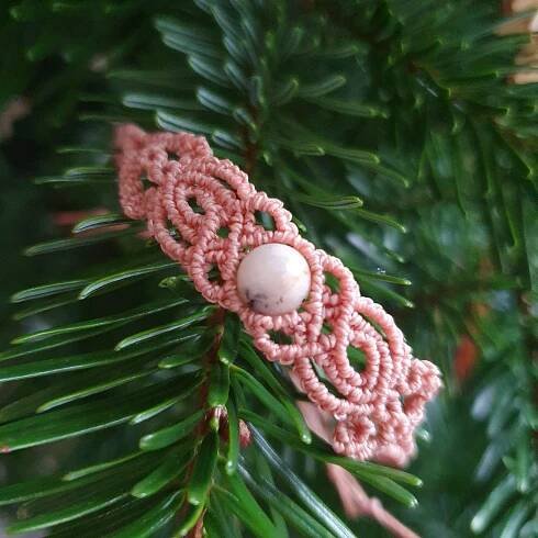 Micro macramé náramek s opálem - By Nem