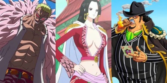 Cynical One Piece Characters Doflamingo, Boa Hancock, Capone Bege - Featured