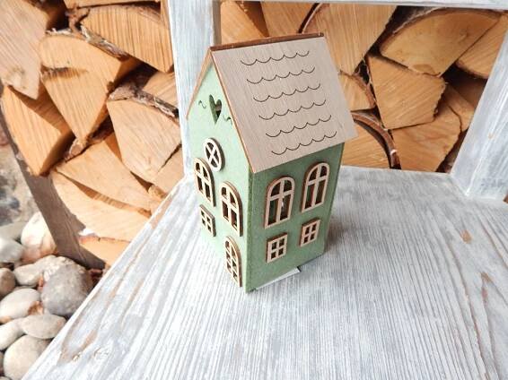 Domek filcový 7,5x15x7cm, zelený