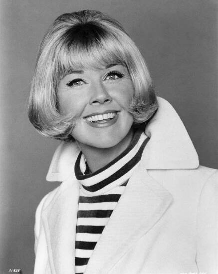 Doris Day In A Striped Turtleneck And Jacket, Circa 1950