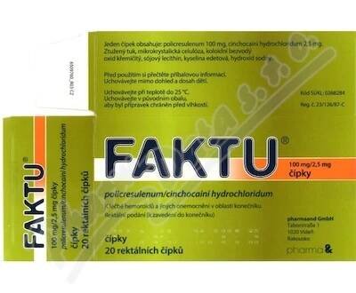 Faktu 100mg/2.5mg sup.20