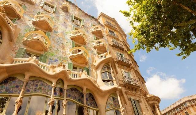 Gaudi house, Barcelona in Spain