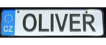 SPZ na kočárek kov OLIVER